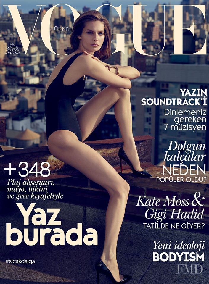 Karolin Wolter featured on the Vogue Turkey cover from June 2015