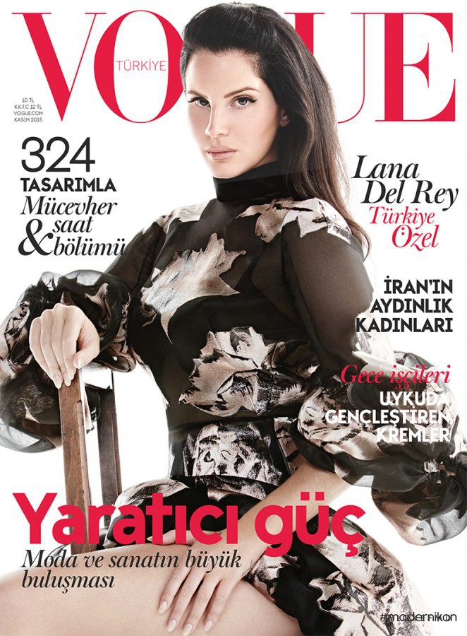 Lana Del Rey featured on the Vogue Turkey cover from November 2015