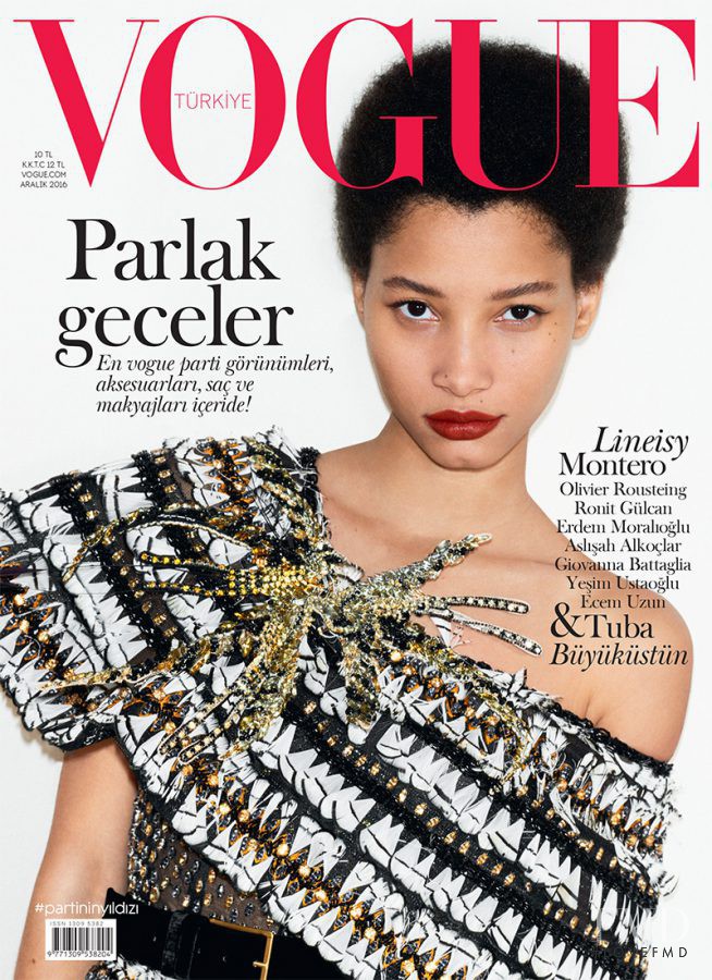 Lineisy Montero featured on the Vogue Turkey cover from December 2016