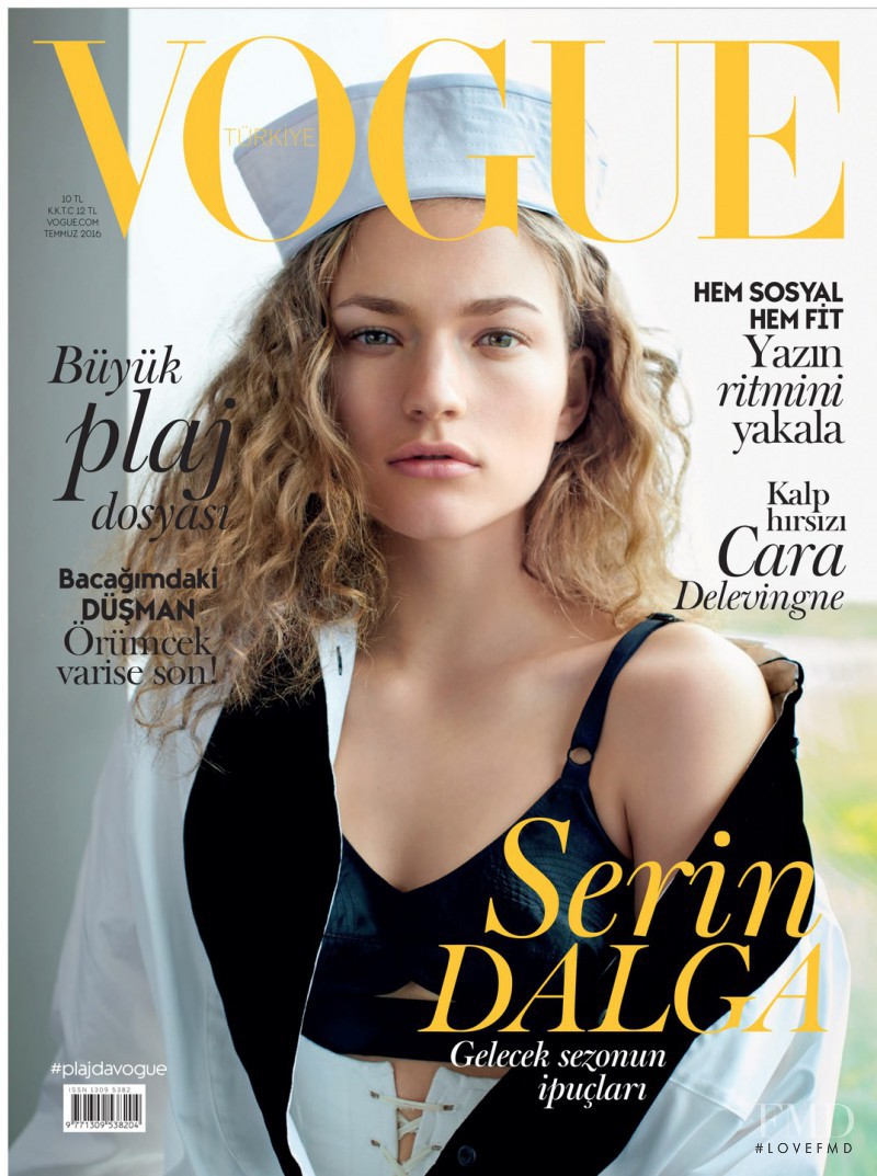 Sophia Ahrens featured on the Vogue Turkey cover from July 2016