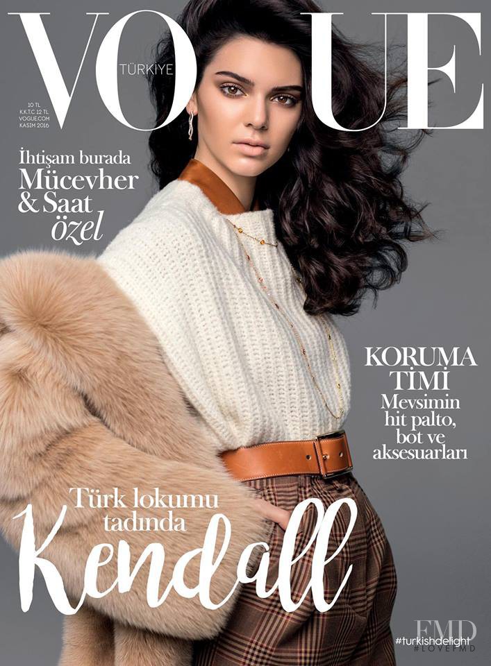 Kendall Jenner featured on the Vogue Turkey cover from November 2016