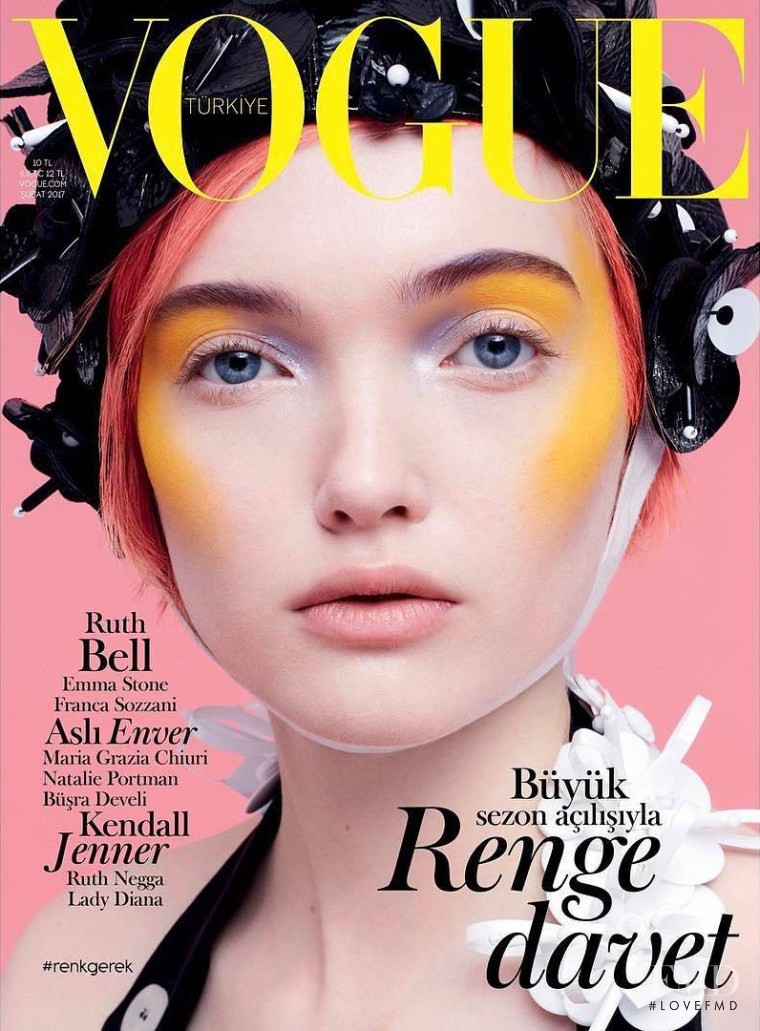 Ruth Bell featured on the Vogue Turkey cover from February 2017