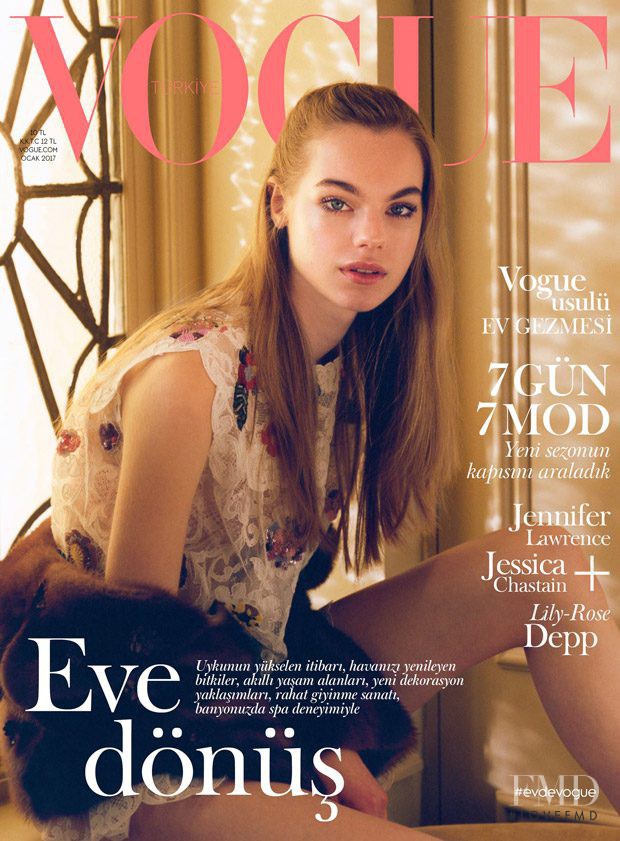 Estella Boersma featured on the Vogue Turkey cover from January 2017