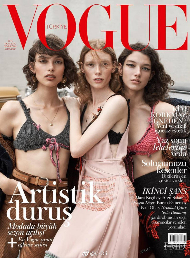 Charlee Fraser, McKenna Hellam featured on the Vogue Turkey cover from September 2017
