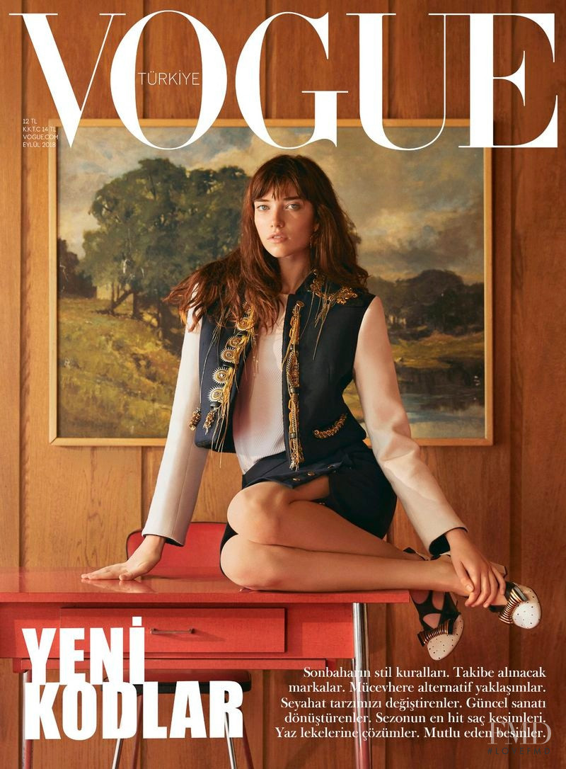 Grace Hartzel featured on the Vogue Turkey cover from September 2018