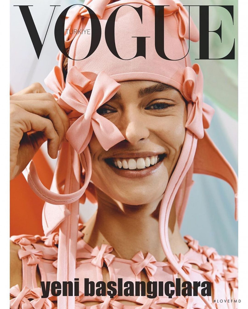 Birgit Kos featured on the Vogue Turkey cover from December 2019