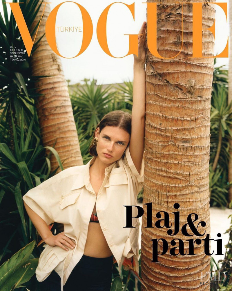 Giedre Dukauskaite featured on the Vogue Turkey cover from June 2019