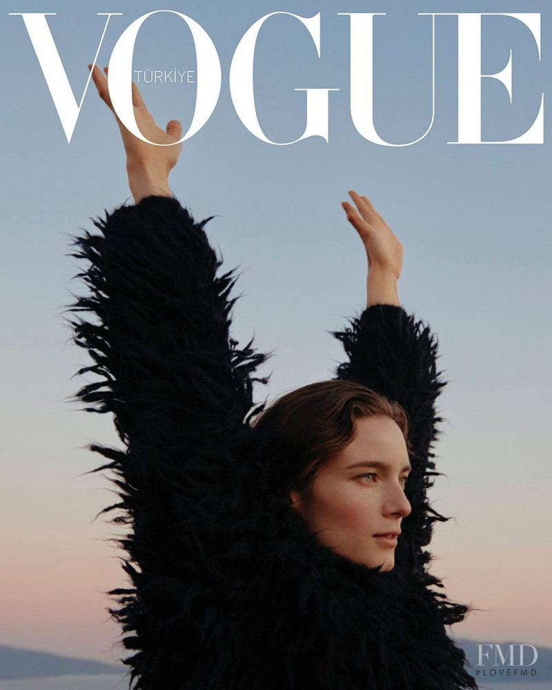 Anna de Rijk featured on the Vogue Turkey cover from December 2020