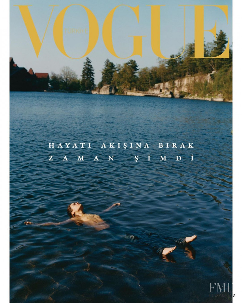 Taja Feistner featured on the Vogue Turkey cover from July 2020