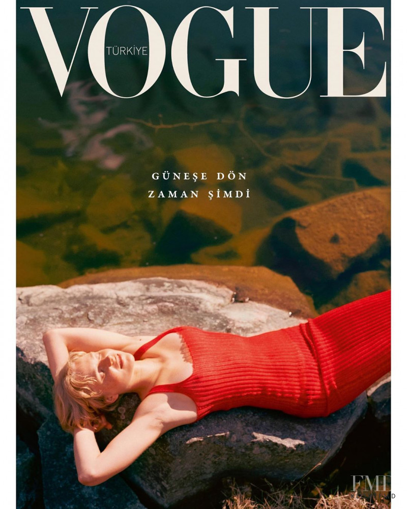 Taja Feistner featured on the Vogue Turkey cover from July 2020
