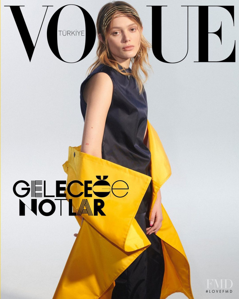 Simona Kust featured on the Vogue Turkey cover from February 2021