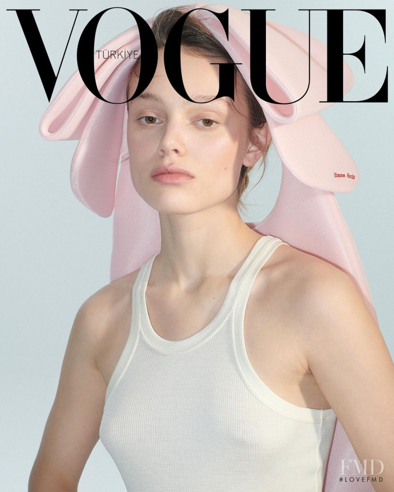 Simona Kust featured on the Vogue Turkey cover from February 2021