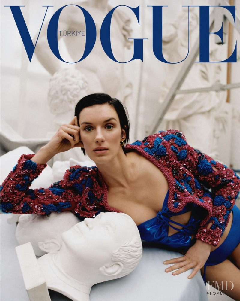 Marte Mei van Haaster featured on the Vogue Turkey cover from March 2021