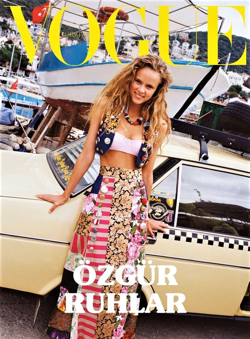 Olivia Vinten featured on the Vogue Turkey cover from May 2021