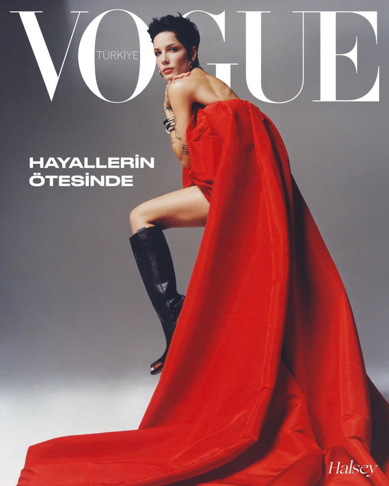 Halsey featured on the Vogue Turkey cover from December 2022