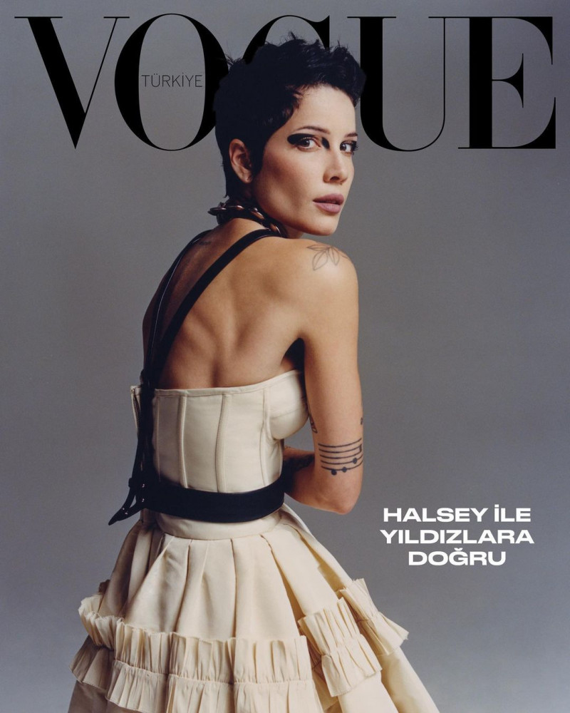 Halsey featured on the Vogue Turkey cover from December 2022