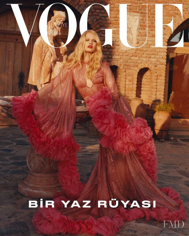 Britt Oosten featured on the Vogue Turkey cover from June 2022