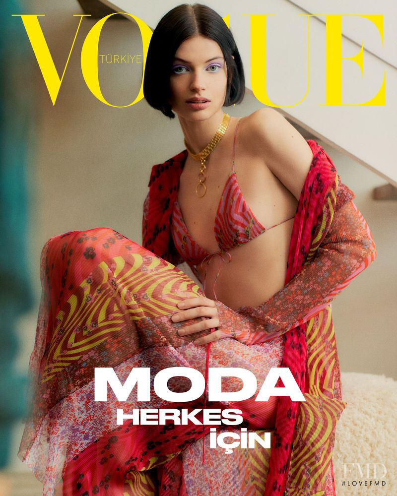 Mila van Eeten featured on the Vogue Turkey cover from March 2022