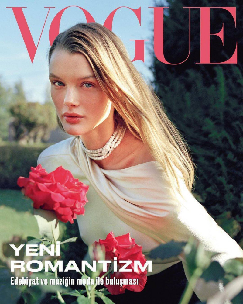 Kris Grikaite featured on the Vogue Turkey cover from November 2023