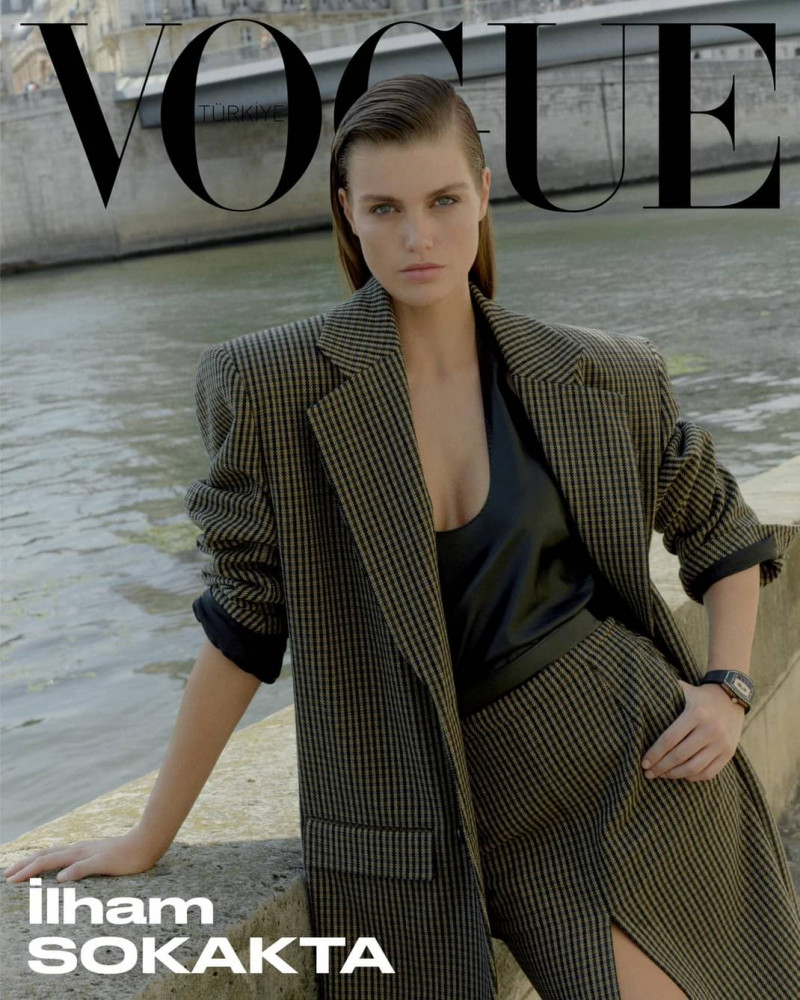 Luna Bijl featured on the Vogue Turkey cover from September 2023