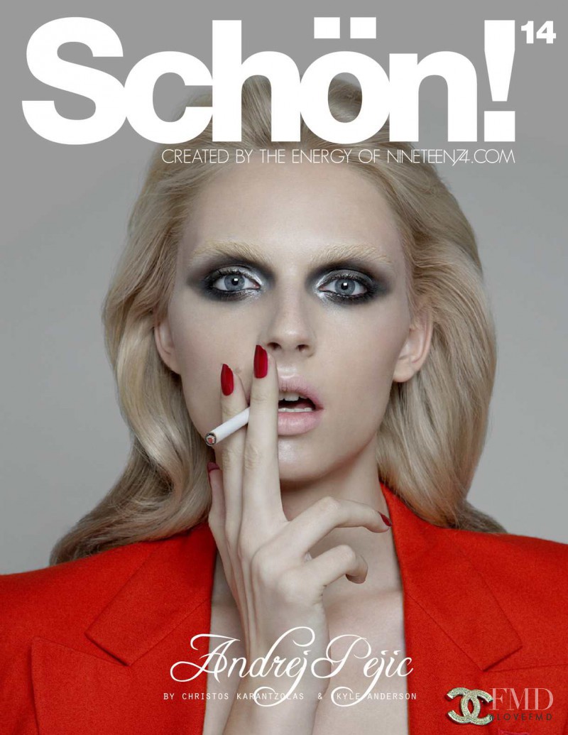 Andrej Pejic featured on the Schön! cover from September 2011