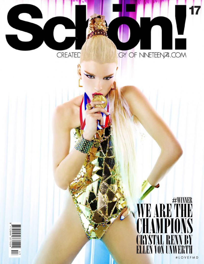 Crystal Renn featured on the Schön! cover from June 2012