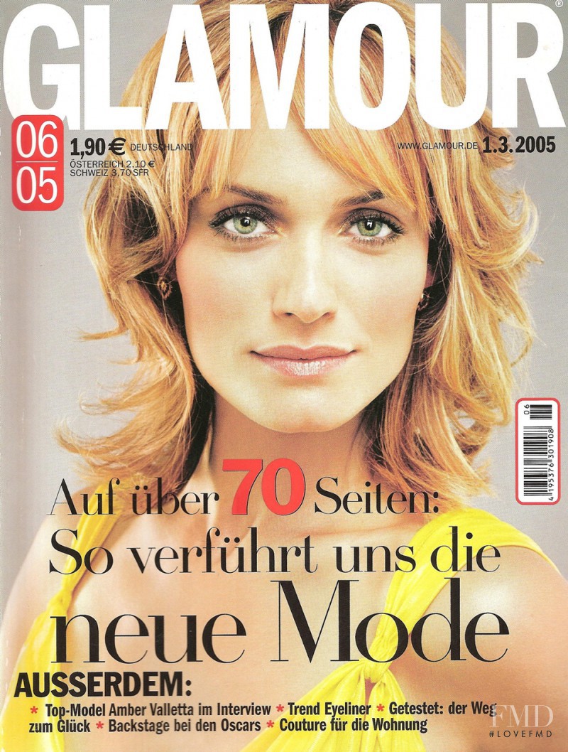 Amber Valletta featured on the Glamour Germany cover from June 2005