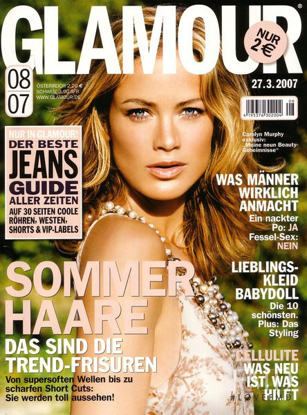 Carolyn Murphy featured on the Glamour Germany cover from March 2007