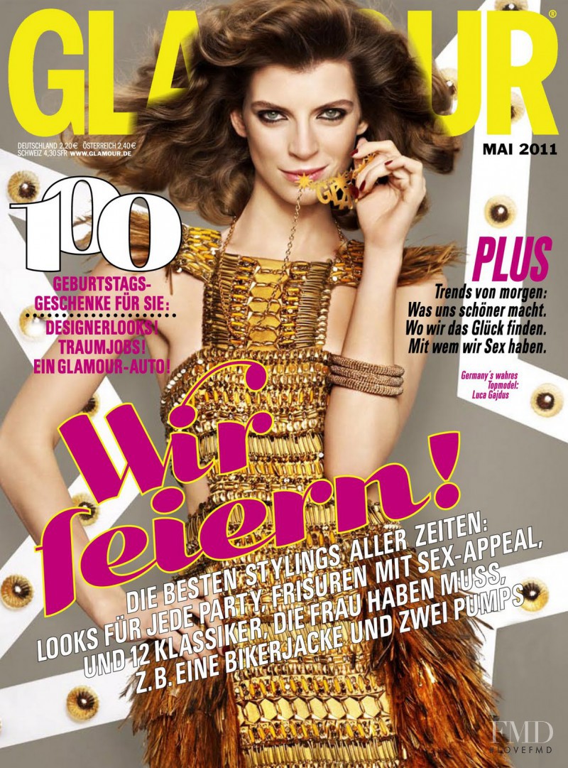 Luca Gadjus featured on the Glamour Germany cover from May 2011