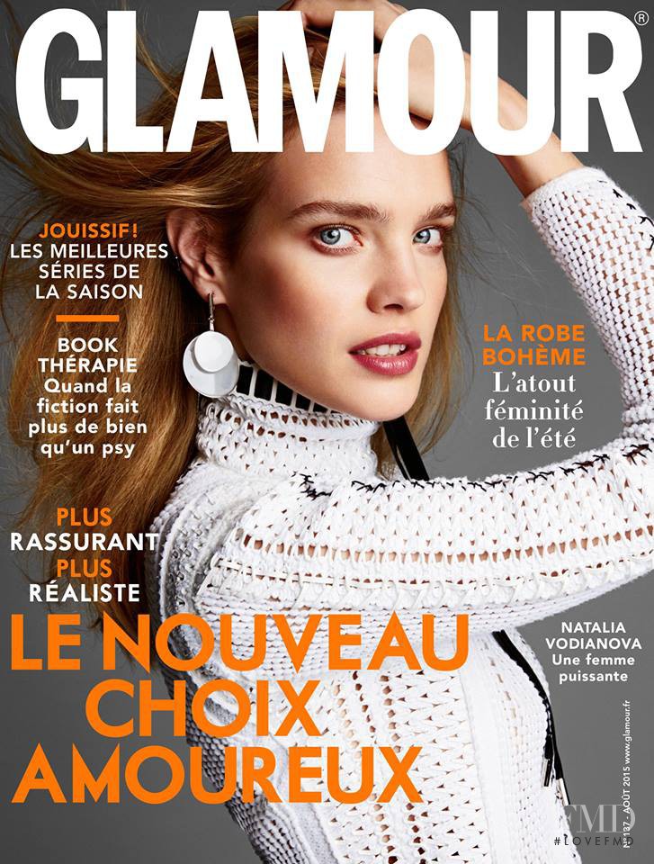 Natalia Vodianova featured on the Glamour Germany cover from August 2015