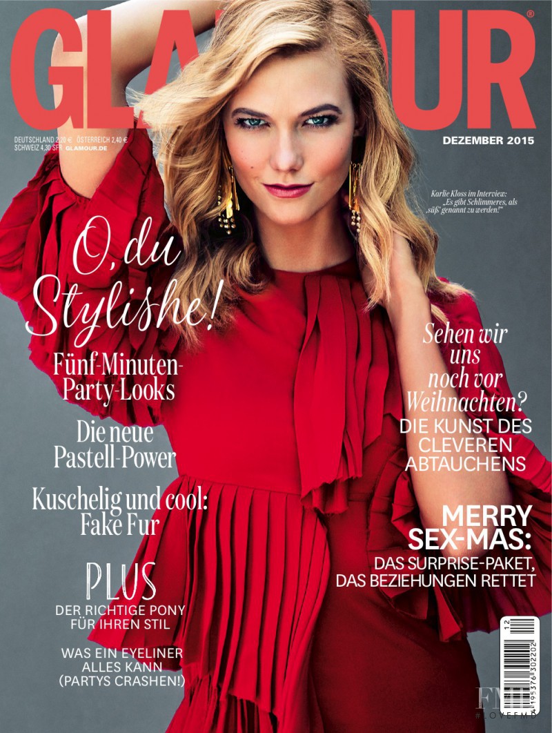 Karlie Kloss featured on the Glamour Germany cover from December 2015