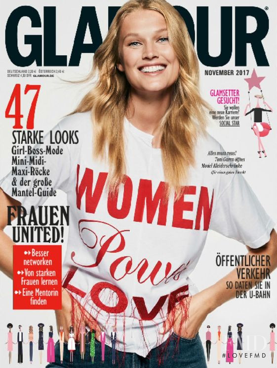 Toni Garrn featured on the Glamour Germany cover from November 2017