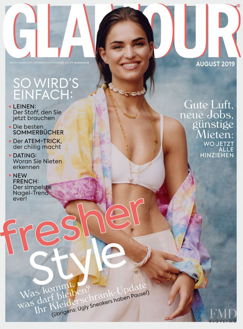 Robin Holzken featured on the Glamour Germany cover from August 2019