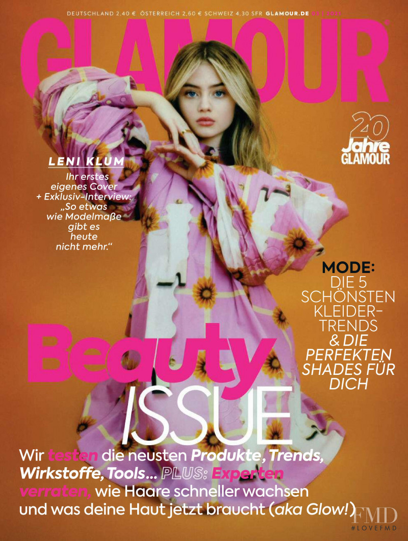 Leni Olumi Klum featured on the Glamour Germany cover from March 2021