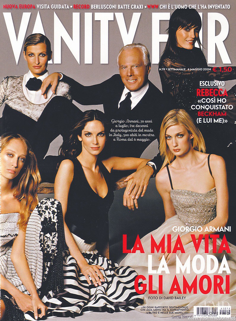 Yasmin Le Bon featured on the Vanity Fair Italy cover from May 2004