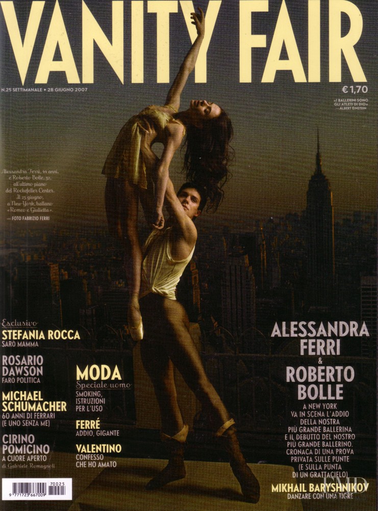 Alessandra Ferri & Roberto Bolle featured on the Vanity Fair Italy cover from June 2007