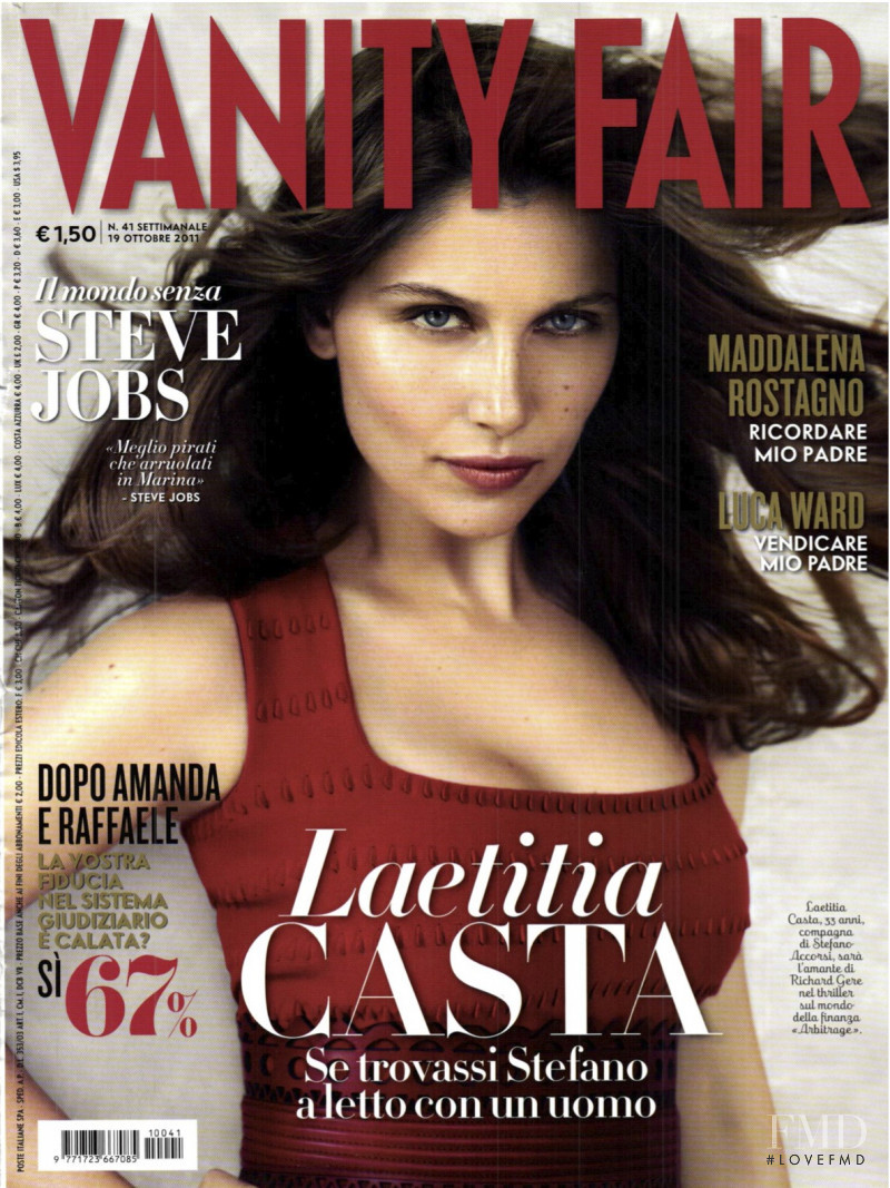 Laetitia Casta featured on the Vanity Fair Italy cover from October 2011