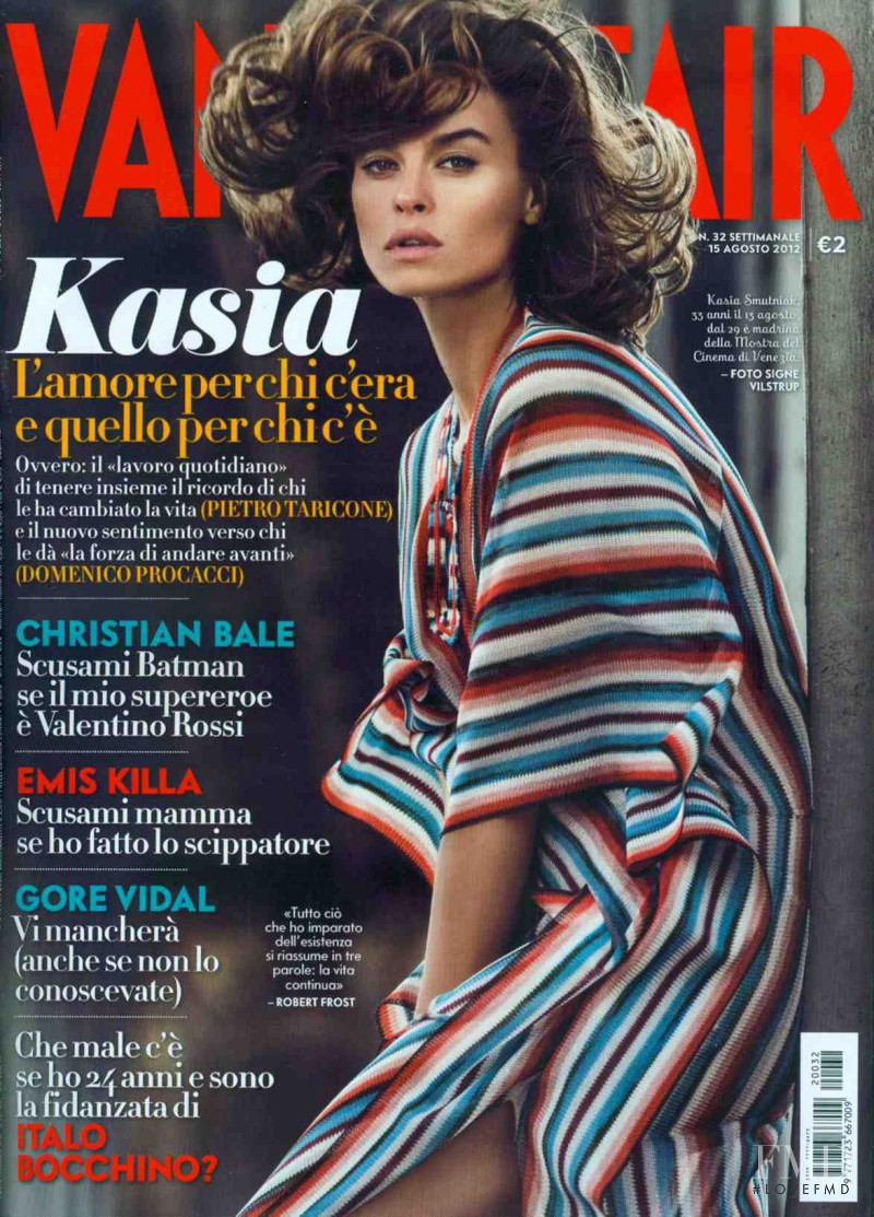 Kasia Smutniak featured on the Vanity Fair Italy cover from August 2012