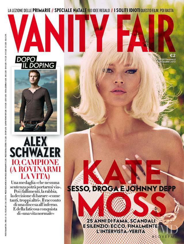 Kate Moss featured on the Vanity Fair Italy cover from December 2012