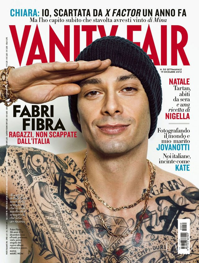 Fabri Fibra featured on the Vanity Fair Italy cover from December 2012