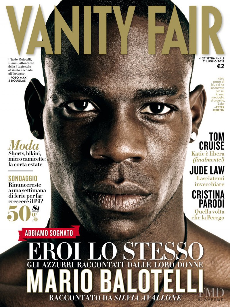 Mario Balotelli featured on the Vanity Fair Italy cover from July 2012