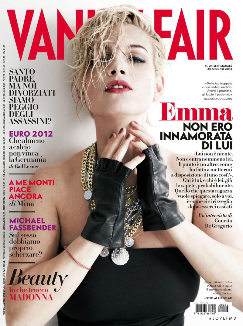Emma Marrone featured on the Vanity Fair Italy cover from June 2012