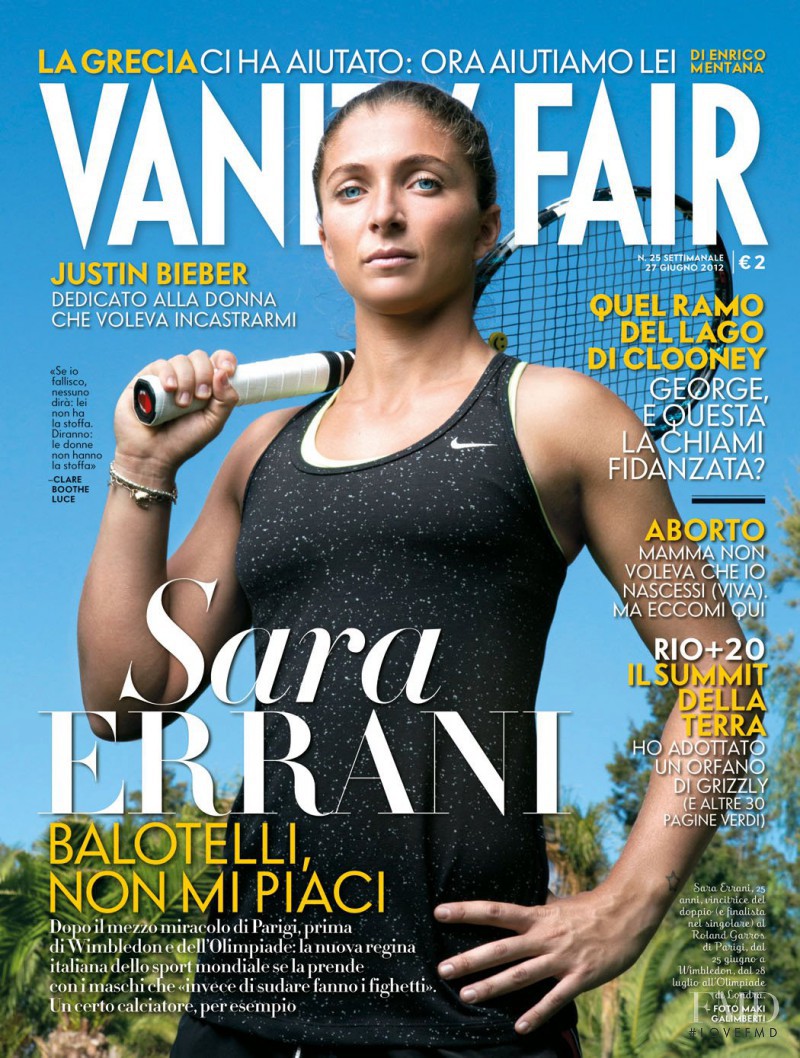 Sara Errani featured on the Vanity Fair Italy cover from June 2012