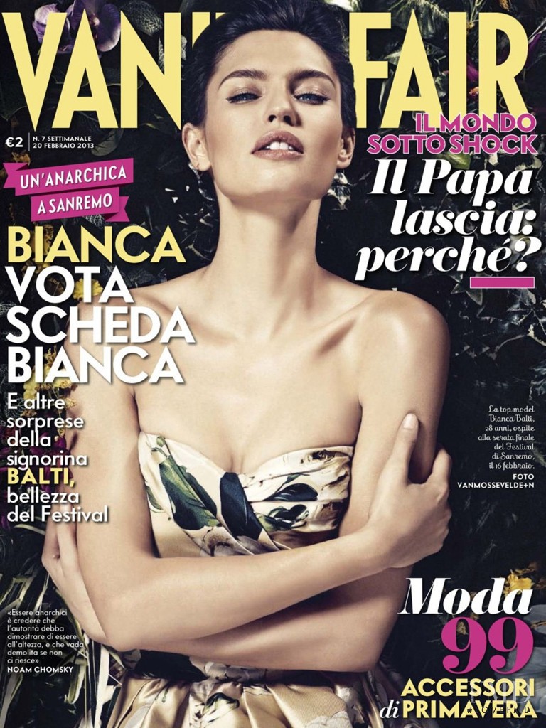 Bianca Balti featured on the Vanity Fair Italy cover from February 2013