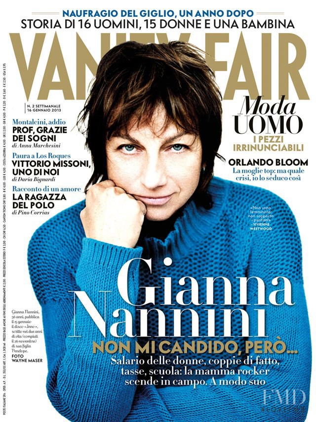 Gianna Nannini featured on the Vanity Fair Italy cover from January 2013