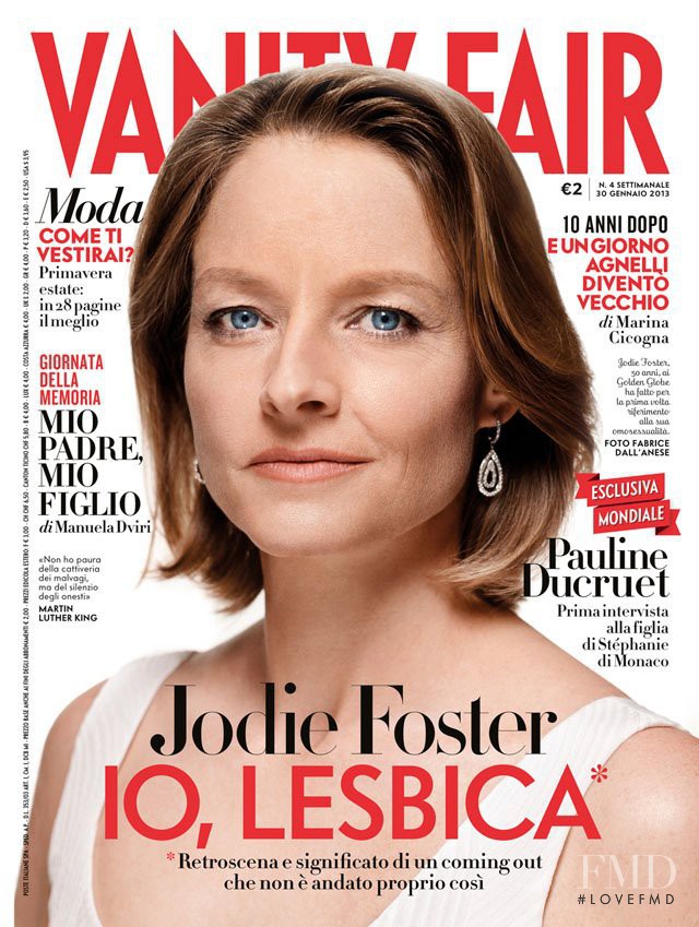Jodie Foster featured on the Vanity Fair Italy cover from January 2013