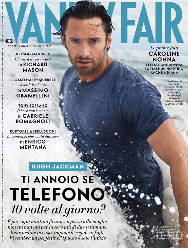 Hugh Jackman featured on the Vanity Fair Italy cover from July 2013