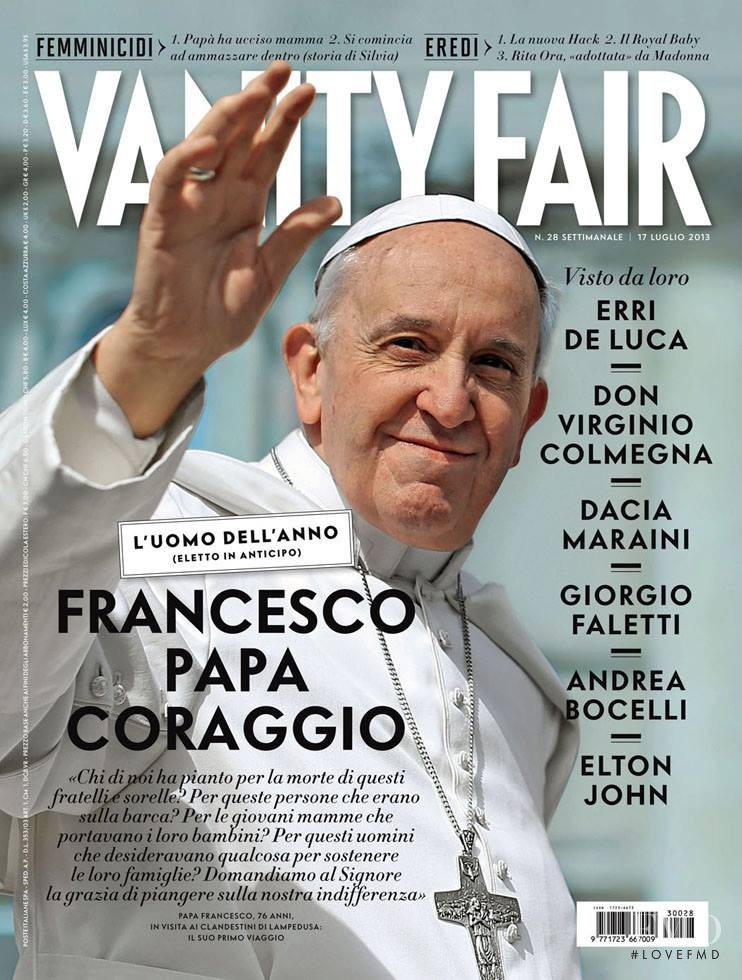 Pope Francis featured on the Vanity Fair Italy cover from July 2013
