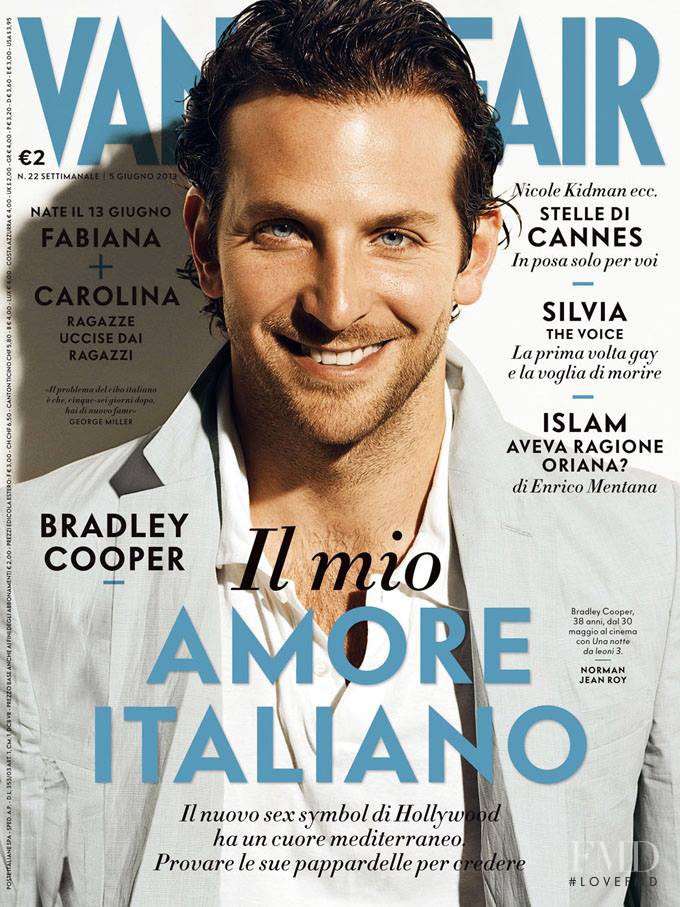 Bradley Cooper featured on the Vanity Fair Italy cover from June 2013
