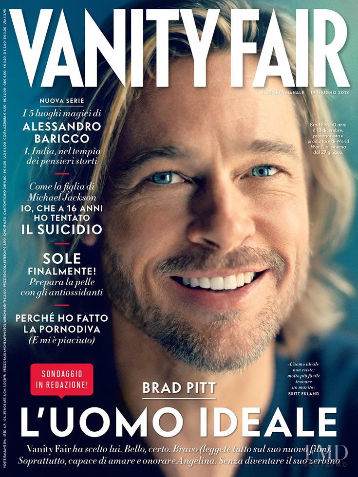 Brad Pitt featured on the Vanity Fair Italy cover from June 2013